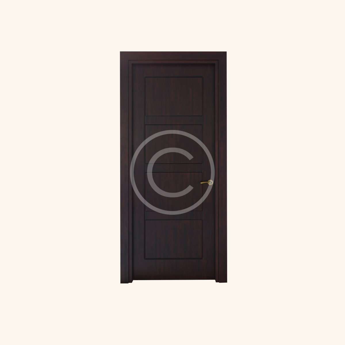 Poplar interior door